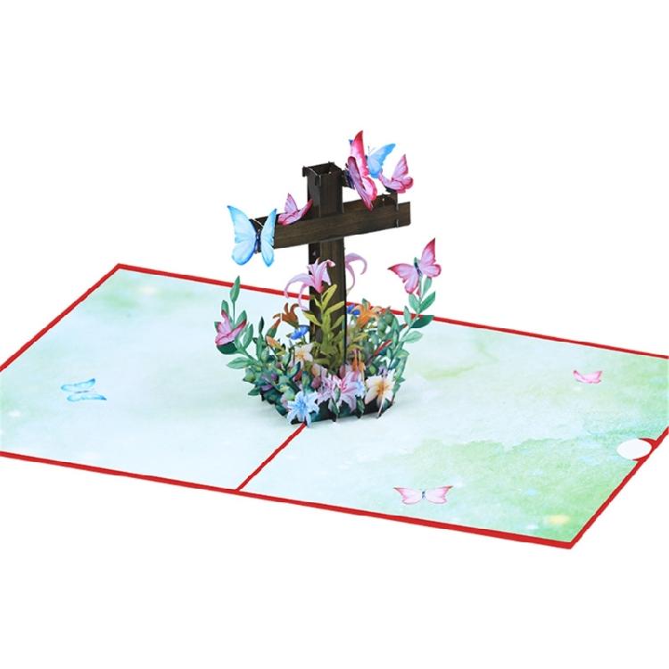 Easters Popup Cards 3D Easters Greeting Card,Religious Crosses Easters Card Gift