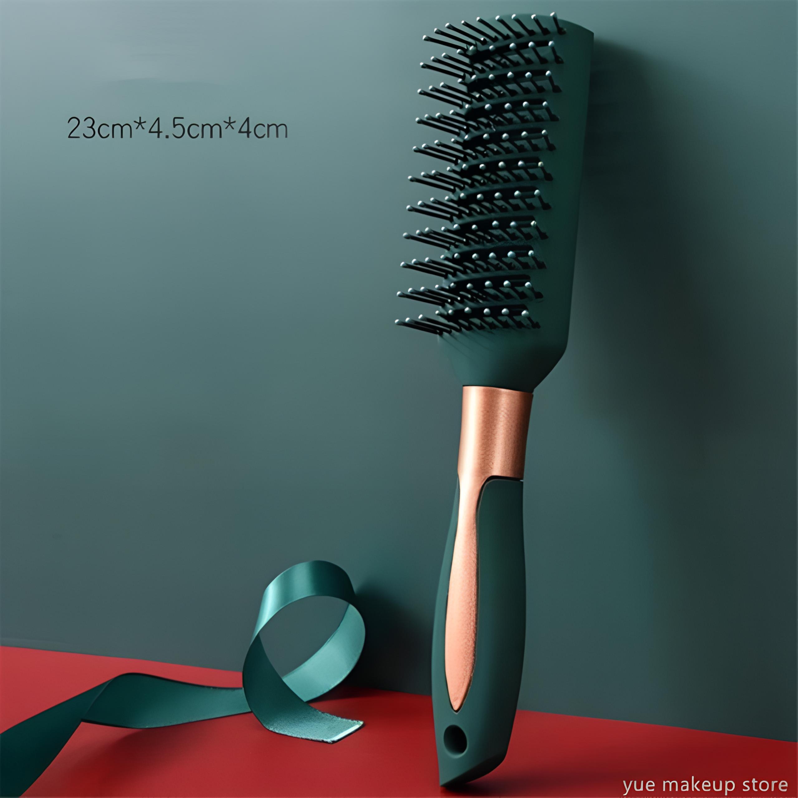 

Темно-зеленая щетка для волос, массажная расческа для кожи головы, женская щетка для влажных вьющихся волос, щетка для распутывания волос для салона, парикмахерские инструменты для укладки