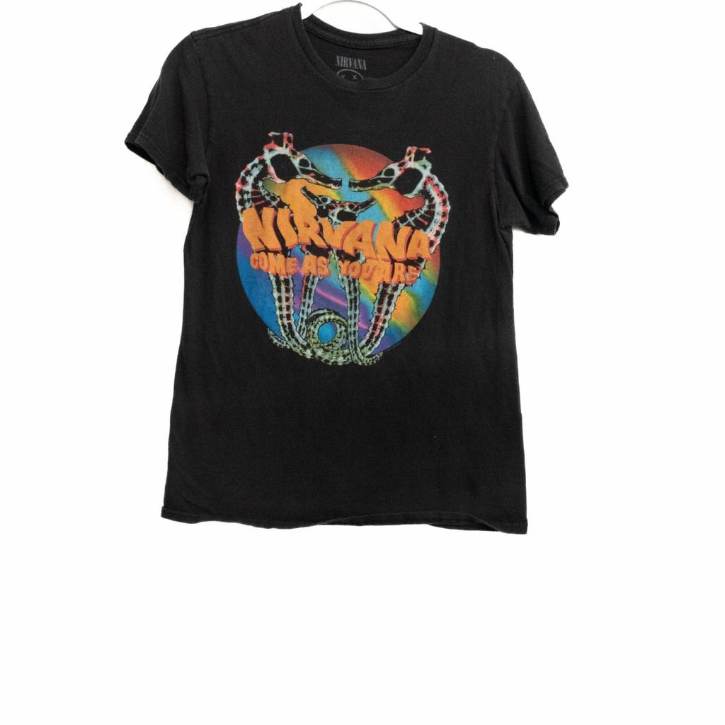 Nirvana Come As You Are T-shirt Nera da Uomo Manica Corta Girocollo Cotone S