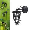 Miniature Hollowed Wall Sconce 1/12 Black Metal Wall Lamp for Dollhouse Living Room Hallway Garden Scene Decoration