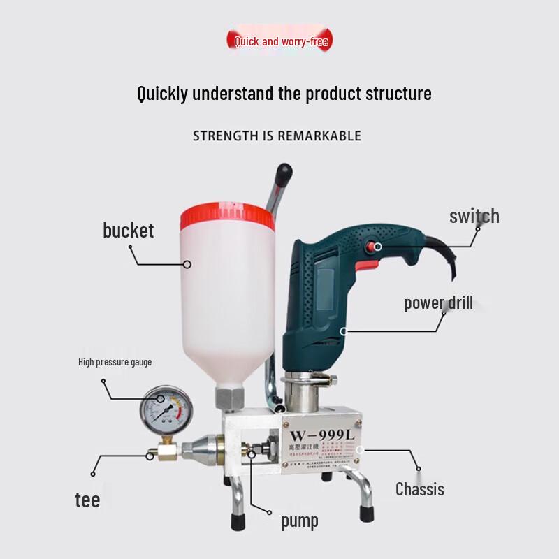 W-999L Upgraded High-Pressure Grouting Machine