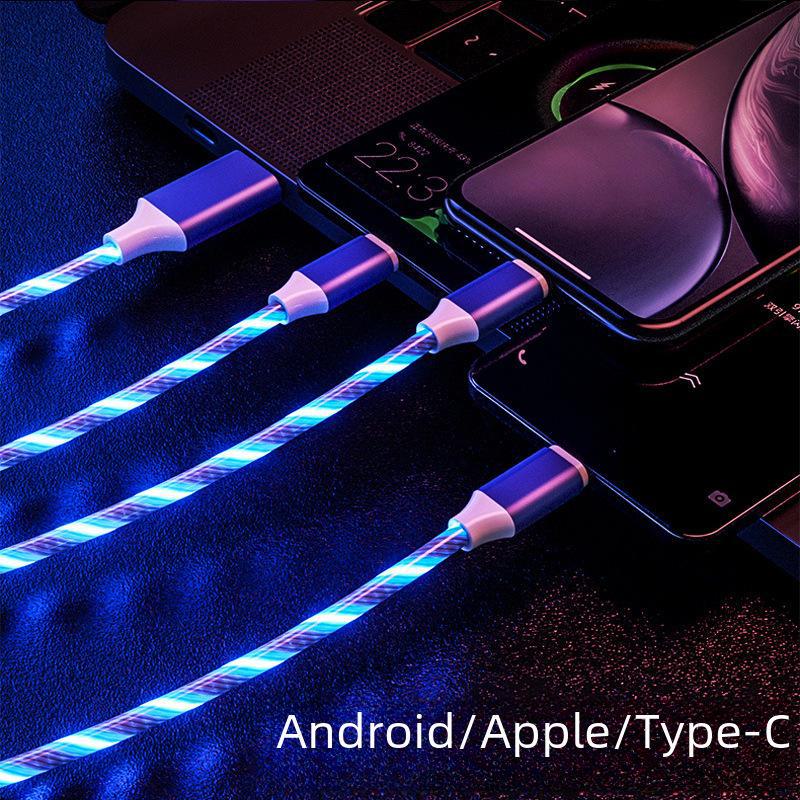 Cavo di Ricarica Rapida Luminoso - Compatibile con Dispositivi Android, Apple, Huawei