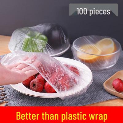 100-pack Transparenta Multifunktionella PE-plastfolieöverdrag för Kylskåp och Hushållsanvändning
