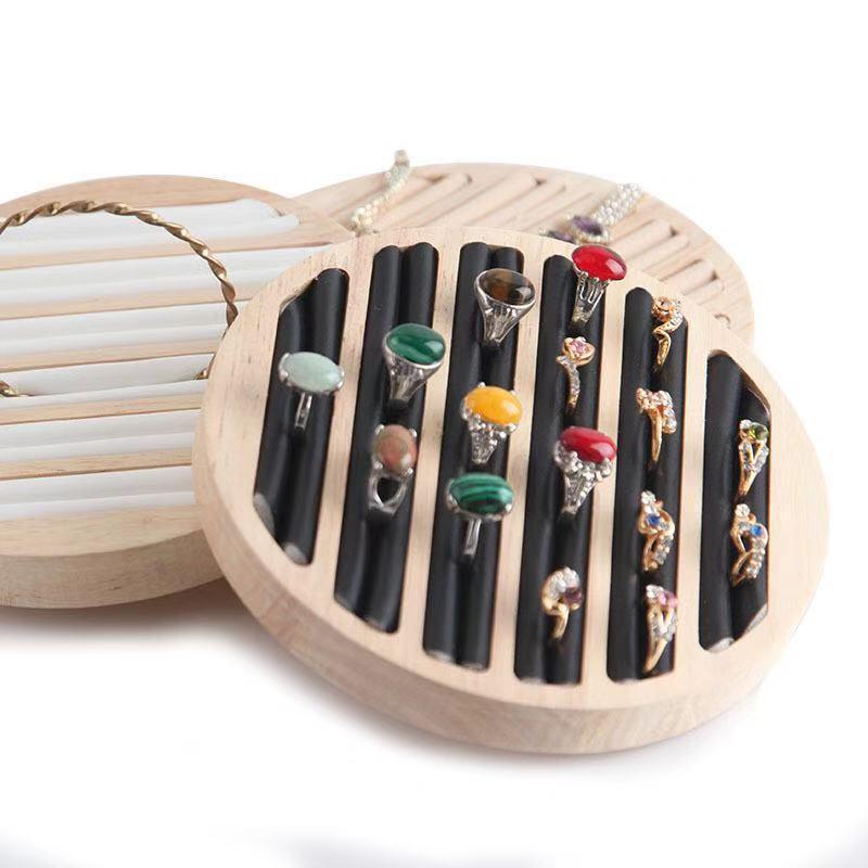 Natural Bamboo Jewelry and Earring Display Tray