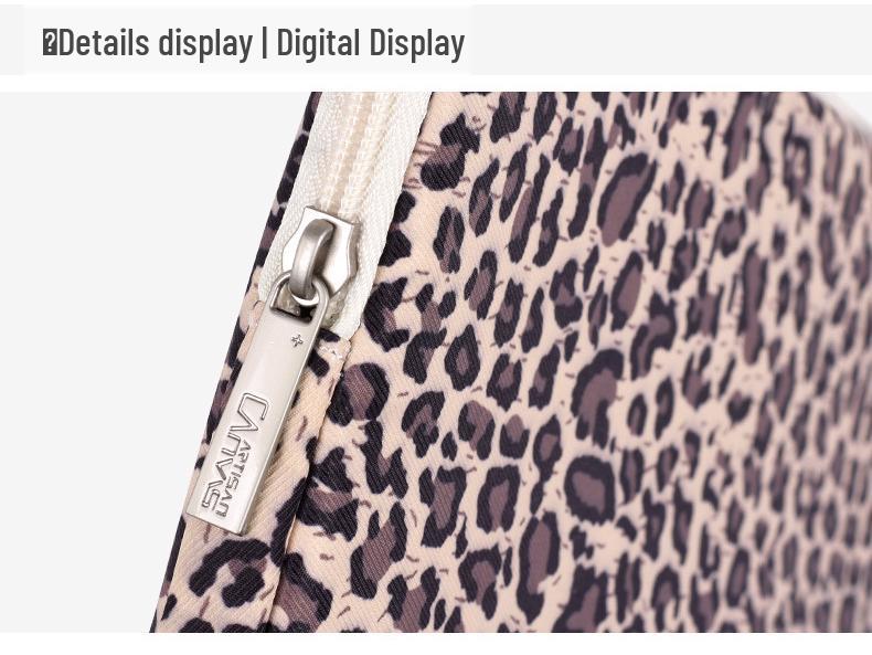 Wodoodporny pokrowiec na laptopa CanvasArtisan z nadrukiem w panterkę dla Huawei & Xiaomi