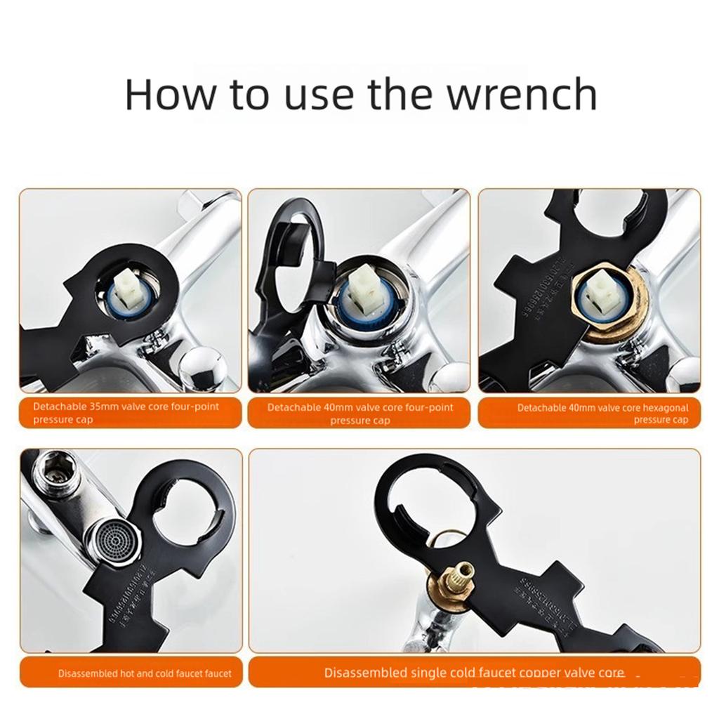Faucet Aerators Removal Tool Various Stems Shower Lightweight Carbon Steel Build