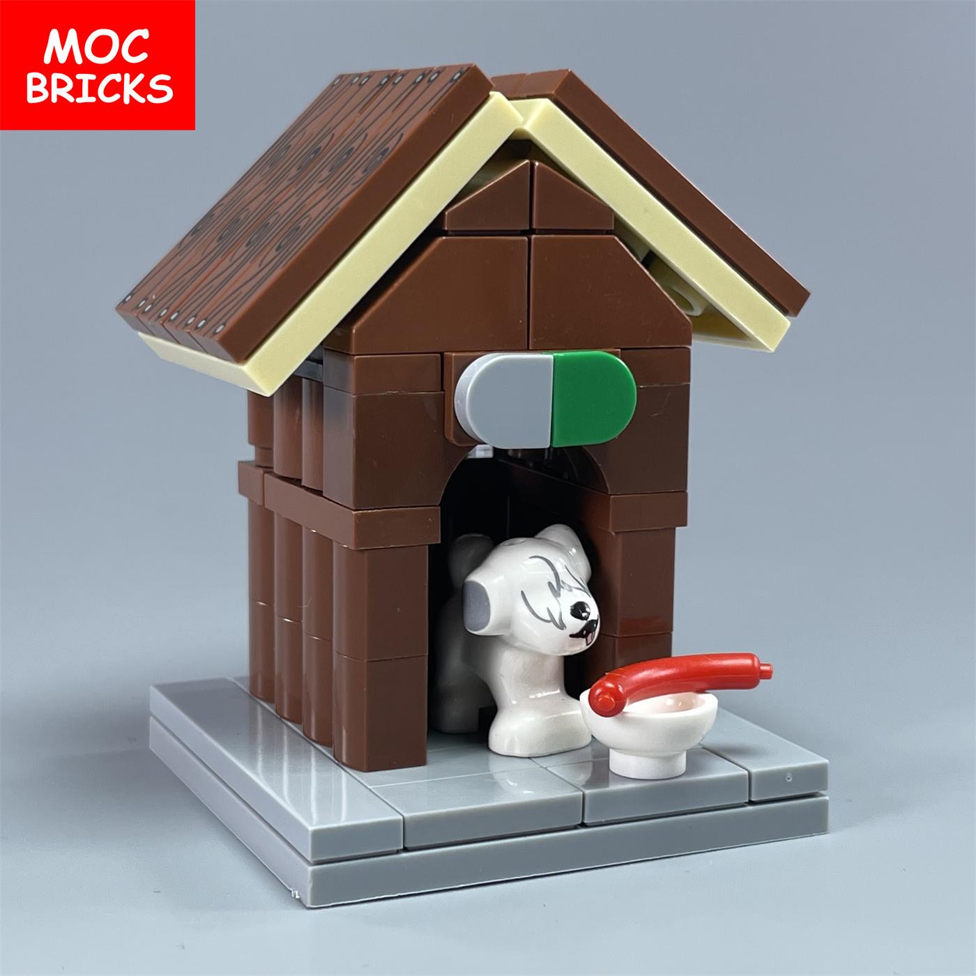 

Нетоксичный набор Moc Bricks Будка для собаки Клетка Сарай Фермерское животное Строительные блоки Подарок на день рождения DIY Игрушки для кукол