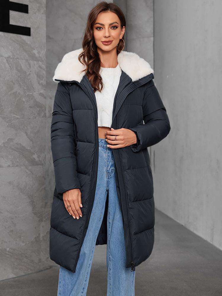 Cinemore Women's jacket long Fashion Grace women winter down jackets Zipper pocket with belt parka high quality outwear 9027