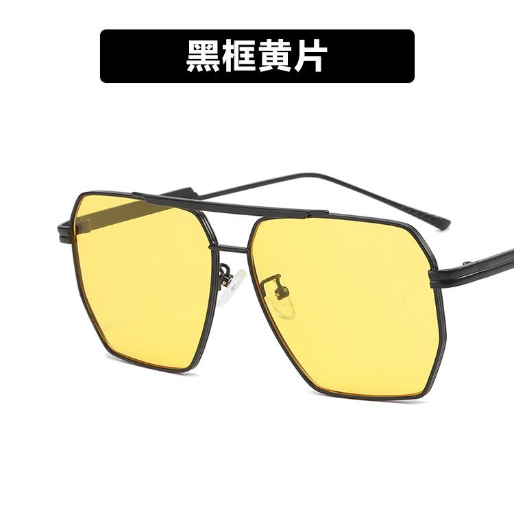 

Metal Double Beam Sunglasses Irregular Polygon Sunglasses Pilot Trend Sunglasses as shown