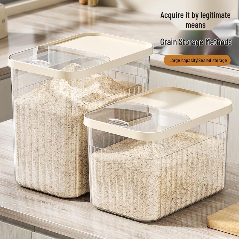 Moisture & Insect-Proof Large Capacity Rice Storage Container | Food Grade, Sealed Grain Box