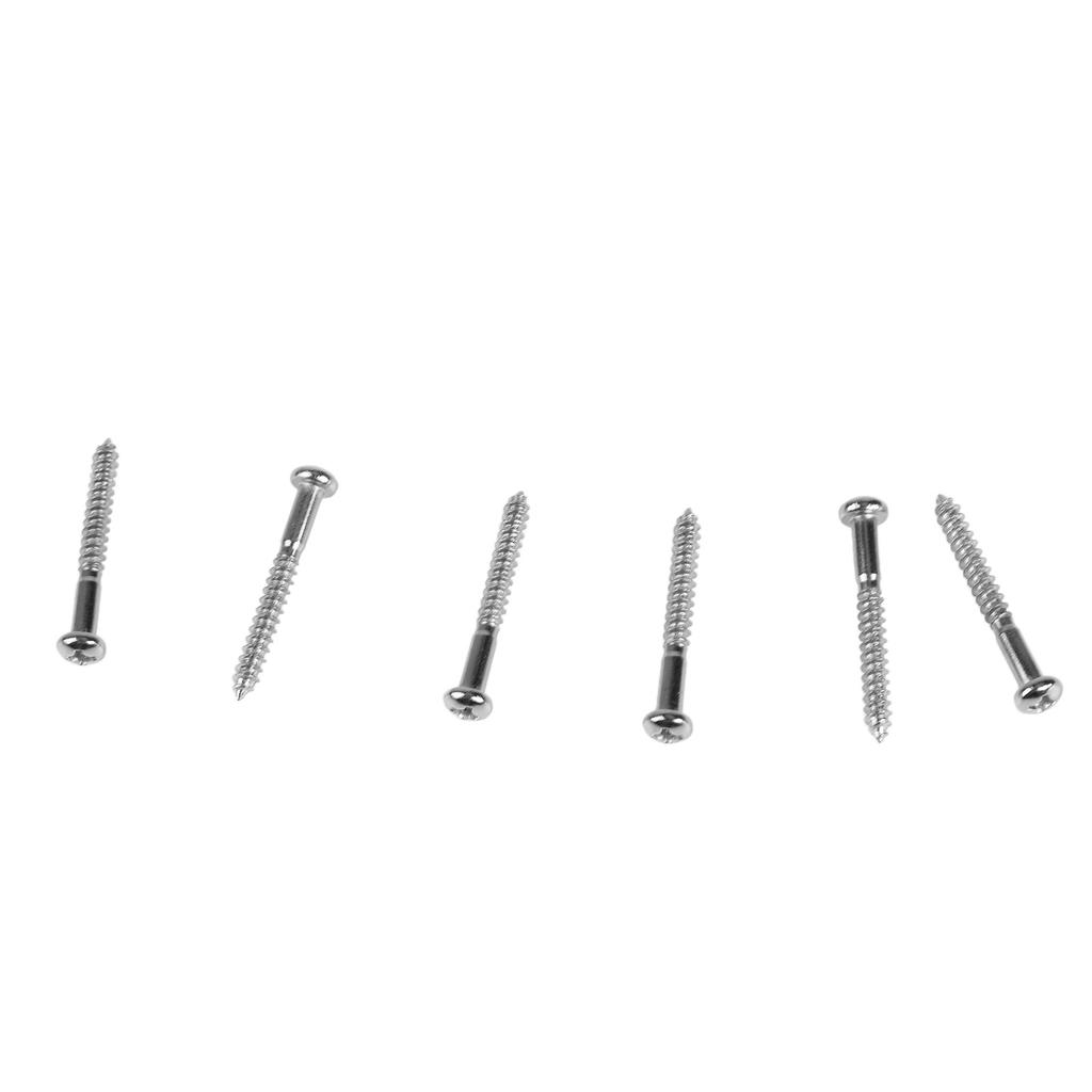 6Pcs Guitar Bridge Screws Set Mounting Parts Electric Musical Instrument Accessories Silver