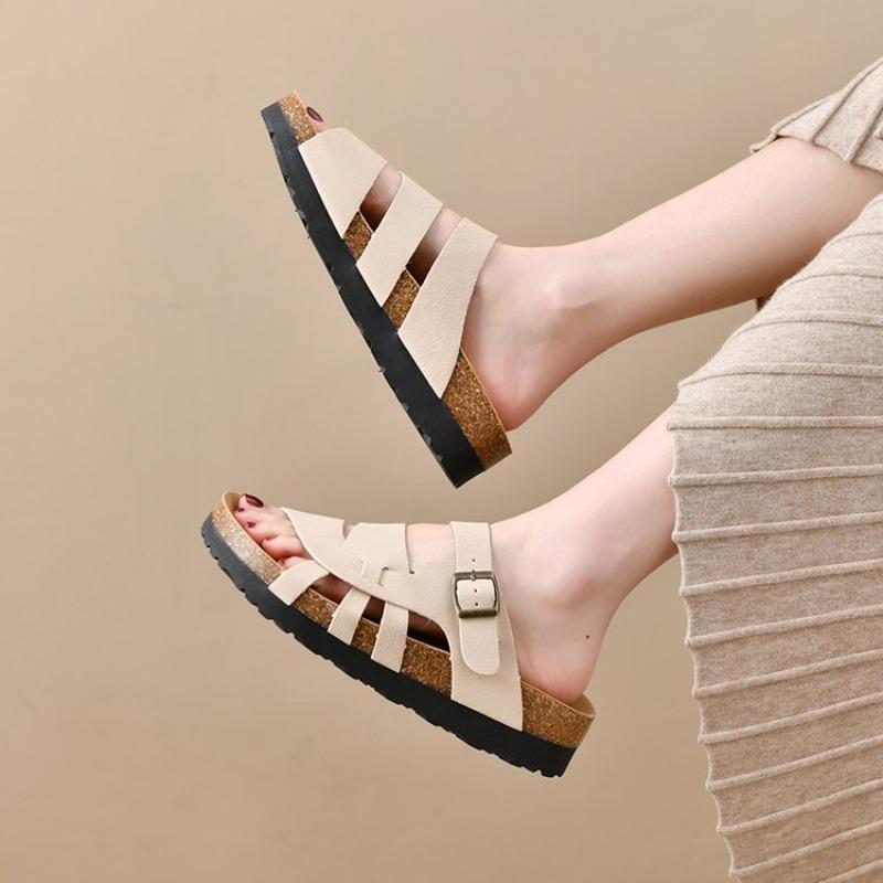 Fashion Fashion Women Suede Clogs Slippers Adjustable Buckle Slip On Footbed Home Clog Slippers Outdoor Beach Sandals With Arch Support