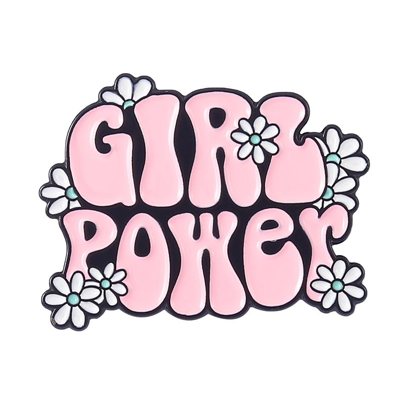 Girl Power Enamel Pins Custom Self Love Club Uterus Brooches Lapel Badges Feminism Fist Jewelry Gift for Women Friends