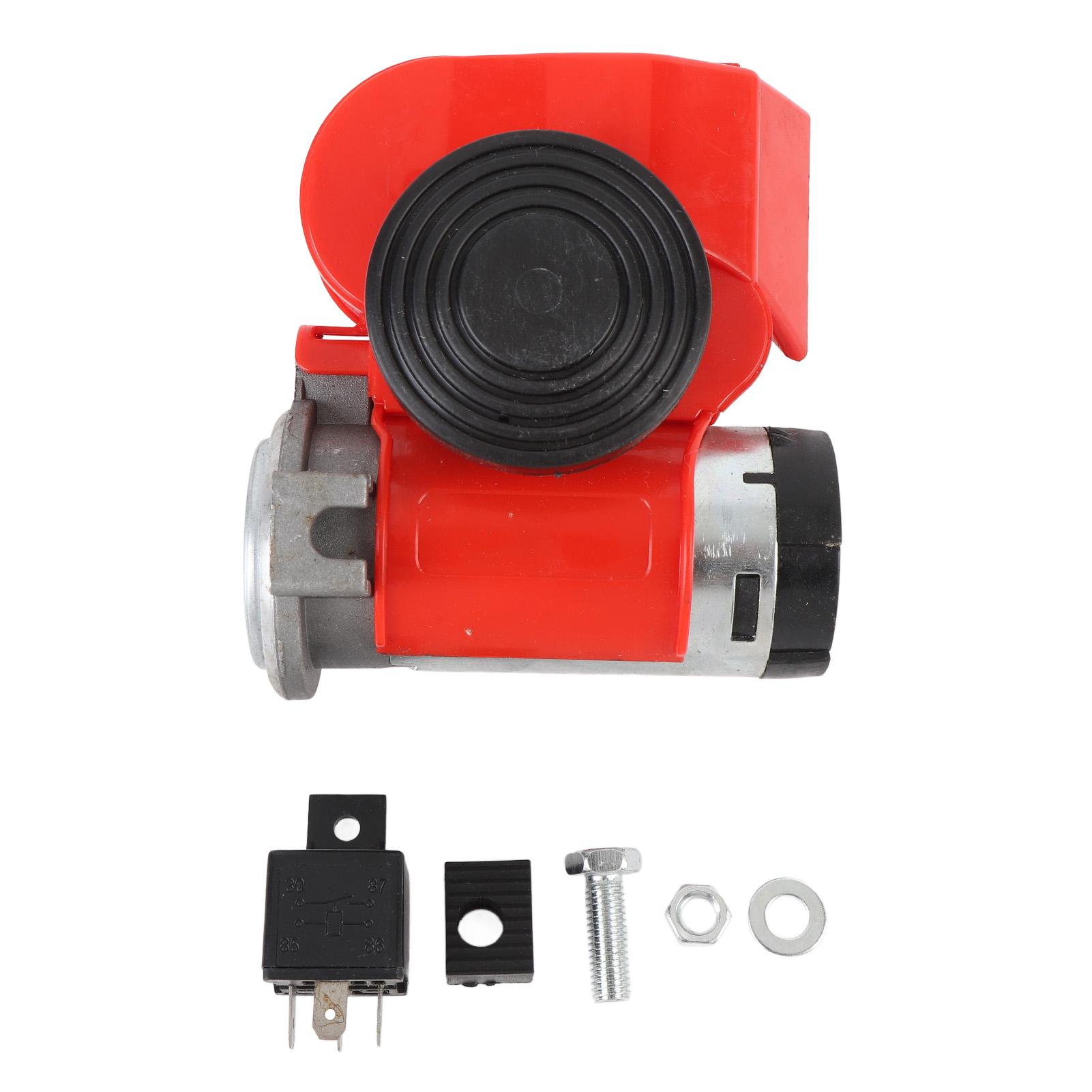 

115dB Car Horn 12V Car Horn Boat Horn Car Horn 115dB Train Sound Metal ABS Rainproof DC12V Vehicle Horn for Auto Motorcycle Boat красный