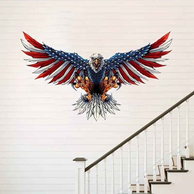 American Eagle Metal Wall Art - Indoor Hanging Ornament Figurine Craft