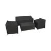 Outdoor Courtyard Black Waterproof Furniture Covers Black Furniture Covers Breathable Material Double Protection