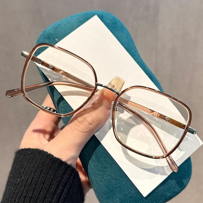 Women's INS Style Fashion Square Frame Reading Glasses Large Frame Comfortable TR90 Anti-blue Light Presbyopia Eyewear
