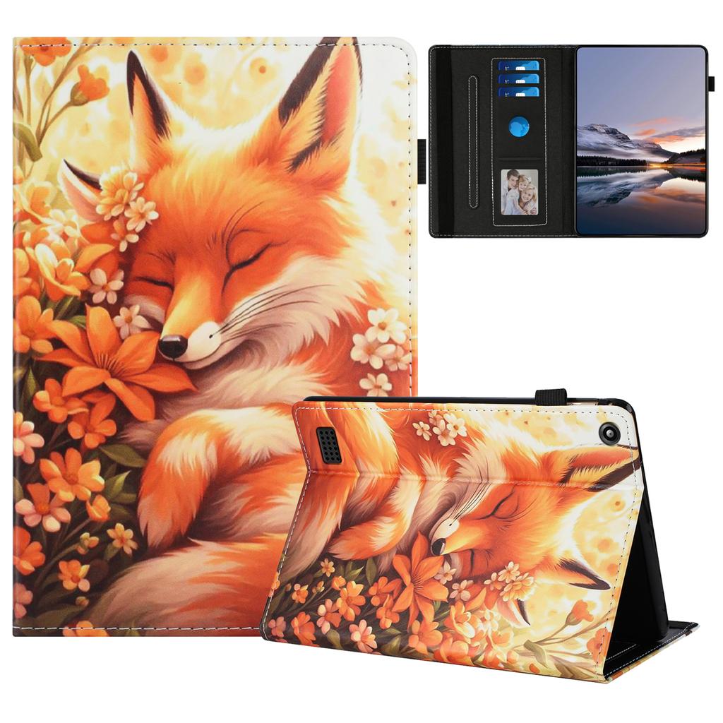 Tablet Case For Amazon Fire HD 8 (2018)/(2017)/(2016) Pattern Leather Cover with Auto Sleep/Wake, Card Holder