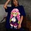 Demon Slayer Kanroji Mitsuri Anime Graphic T Shirt Women Unisex Streetwear Tee Summer Casual Oversize Short Sleeve Top Fashion