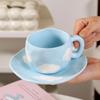Coffee Mugs Set with Saucer Cute Cloud In The Sky  Cup Gifts for Women for Birthday Tea 320ML Ceramic Cup