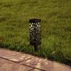 Solar Powered LED Pathway Lights Waterproof Lawn Lamps with Elegant Hollow Patterns for Garden Walkway Landscape Lighting