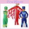 Kostým PJ Masks od Noblekids s barevným overalem Catboye, Owlette a Gekka pro děti
