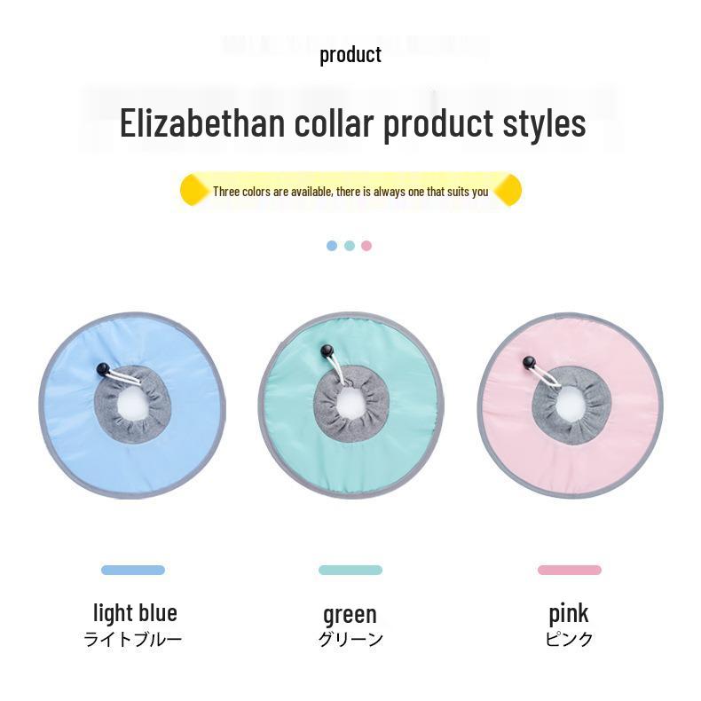 White Cat Recovery Collar: Elizabethan Anti-Lick Post-Surgery Bib