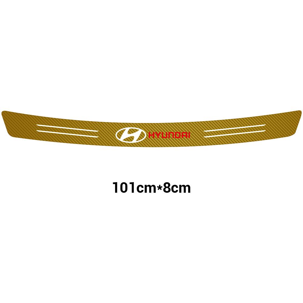 Car Carbon Fiber Trunk Load Edge Badge Decoration Stickers For Hyundai I20 I30 Kona Tucson Sonata Elantra Veloster Santa Fe ix20 HH51