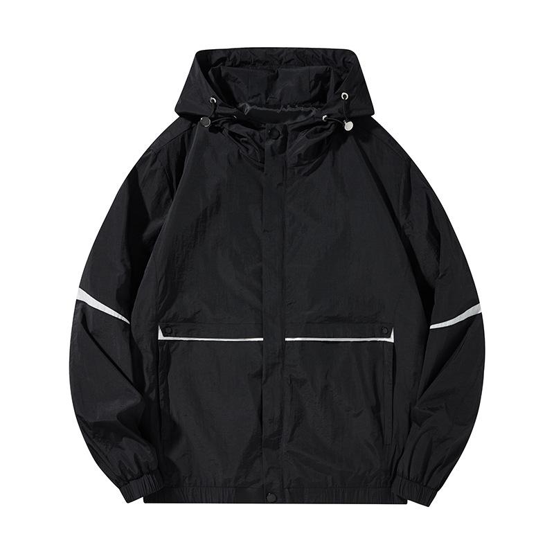 Unisex Waterproof Hooded Jacket: Casual Loose-Fit, Trendy for Spring/Autumn Outdoors