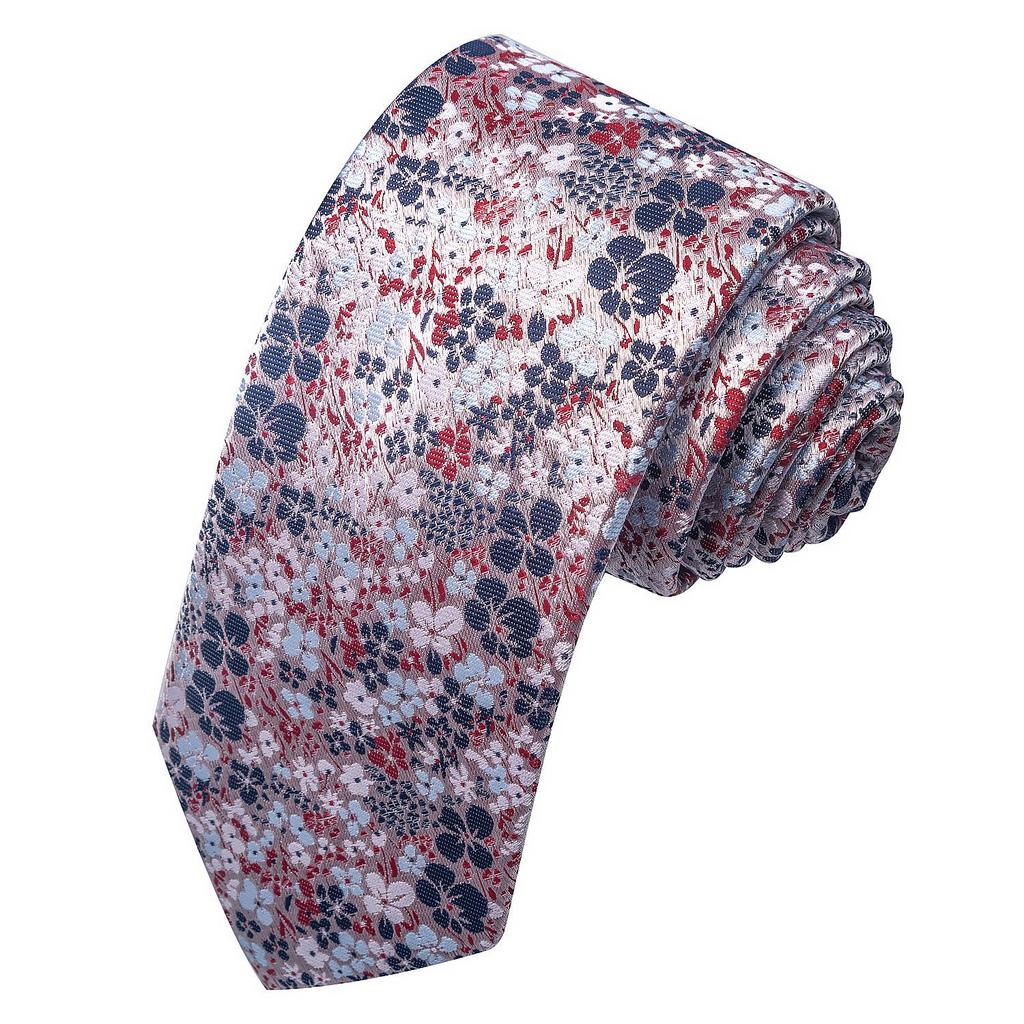Spring/Summer Blue Series Men's Yarn-Dyed Jacquard Tie - British Style, Hand-Tied, Business Fashion