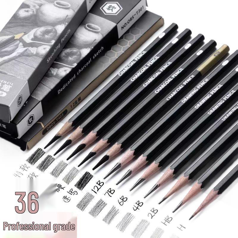 Art Student Sketching Pencil Set - Quick Sketch 2B & Charcoal for Beginners
