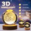 USB Night Light Crystal Ball LED Galaxy Children Night Lamp 3D Moon Planet Galaxy Astronaut Decor for Home Table Lamp Party Toys