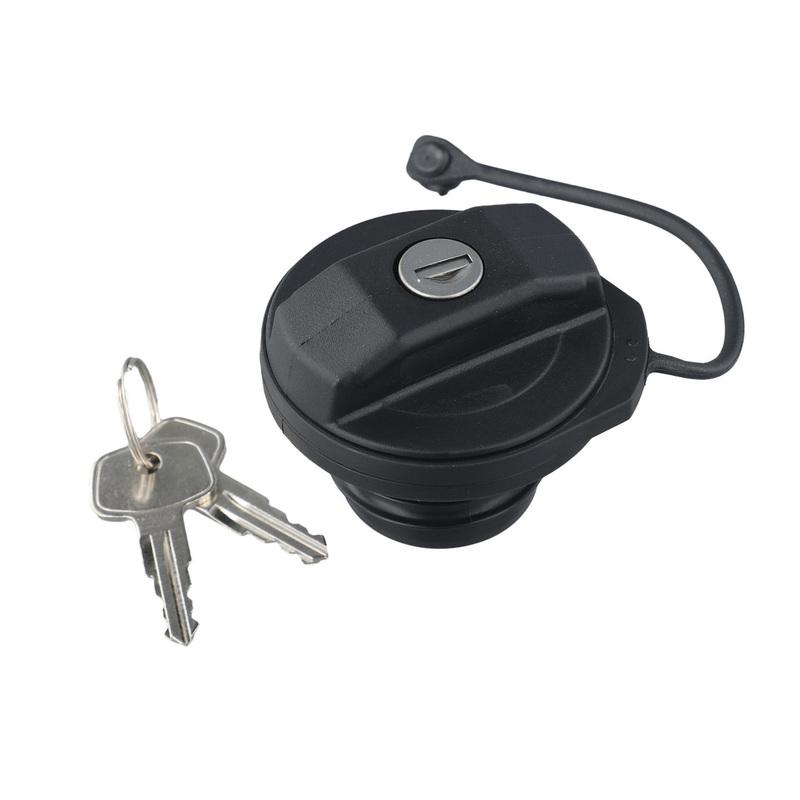 Fuel Filler Cap with 2 Keys for Land Rover Defender 90 110 Secure Locking ABS Black Easy Tall OEM LR075664 LR032977