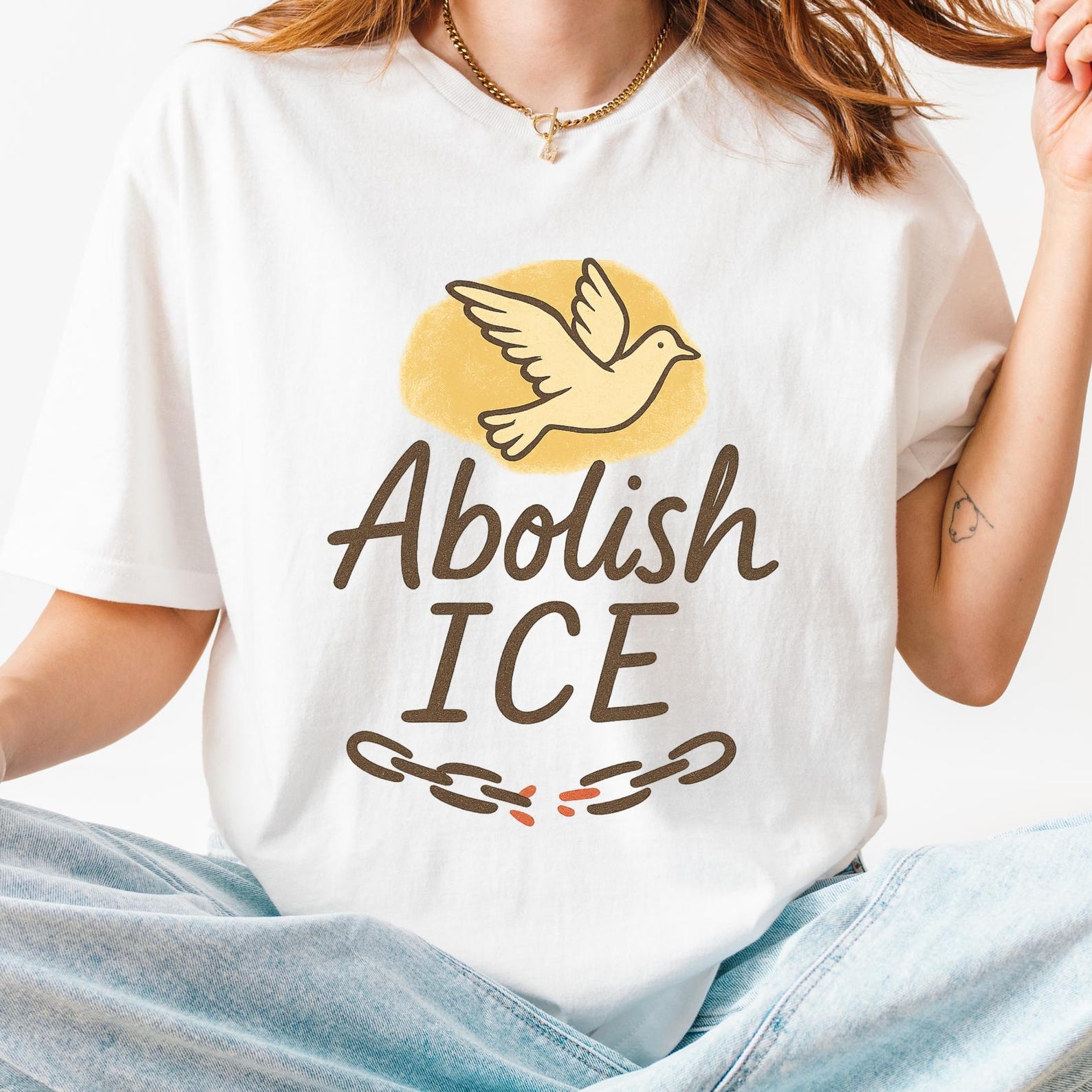 Abolish ICE T-Shirt: Pro-Immigrant Rights Activist Tee 3XL