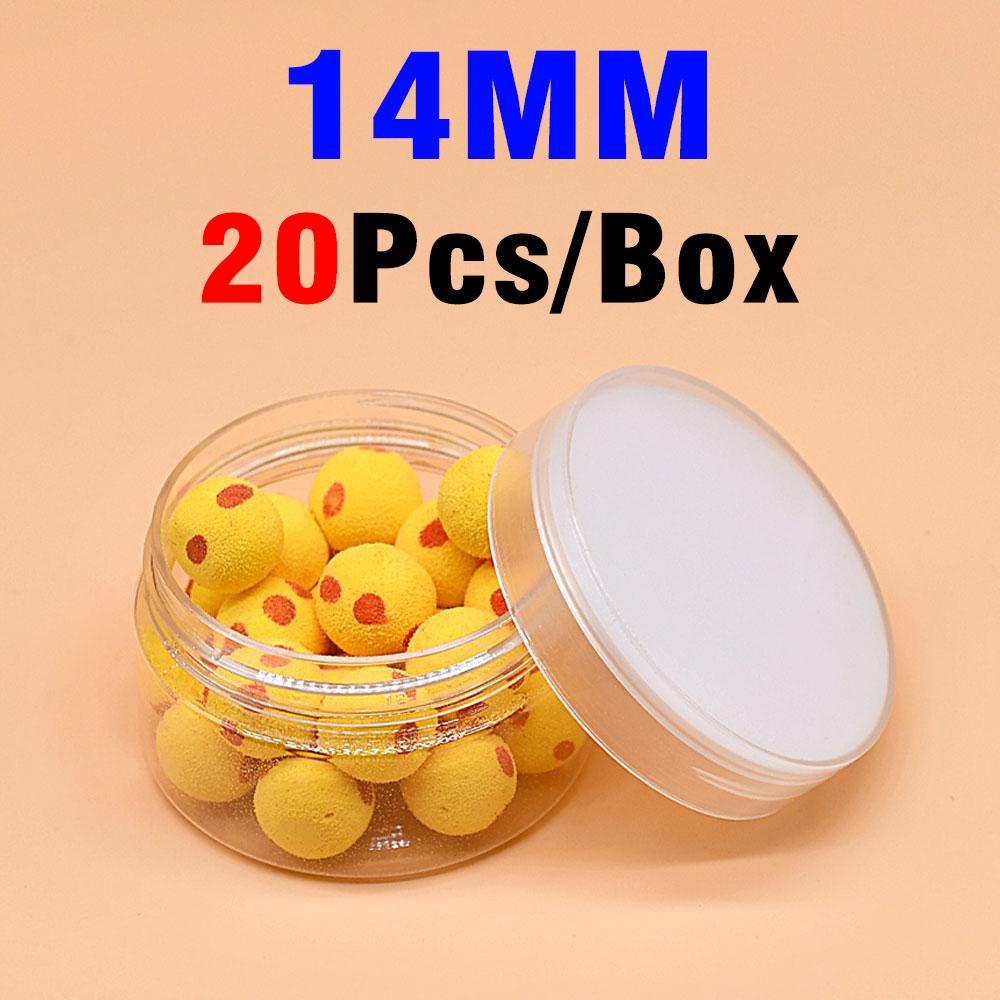 20Pcs/Box Carp Fishing Lures Pop up Boilies Baits Foam Ball Ronnie Rig Method Fishing Lures Hair Rig for Carp Fishing
