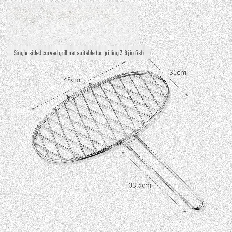 Stainless Steel Round Fish Grilling Basket