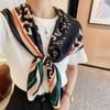 90cm *90cm Design Scarf Lady Shawl Printed Silk Felt Headscarf Scarf Lady Headscarf Square Scarf Lady Wrap Scarf 2021