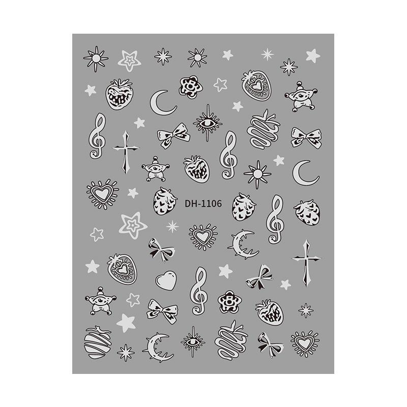 Redanco 3D Halloween Ghost Nail Stickers - DH1106 Gold 1106