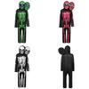 Halloween Double Head Skeleton Costume Cosplay For Kids Theater Performance
