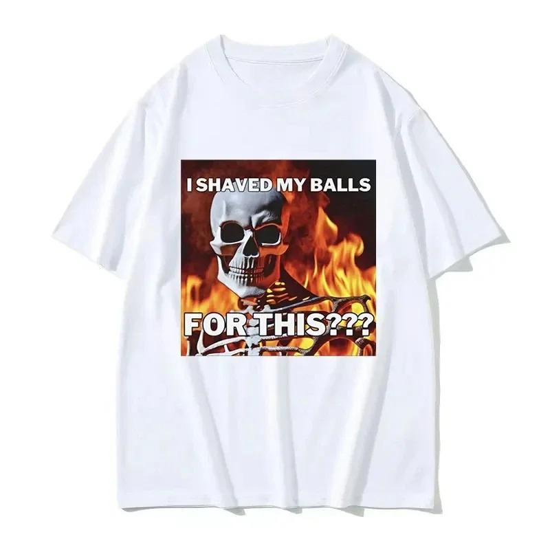 Spring and summer fashionable casual round neck short sleeved skull retro printed Womens fashionable casual Tshirt S