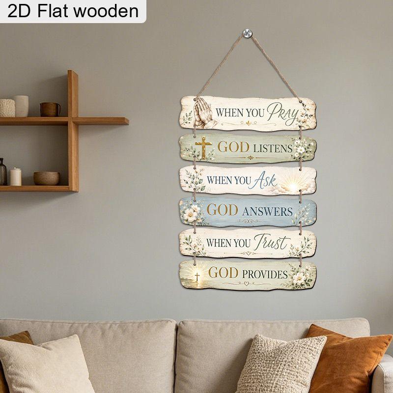 Vintage Patchwork Wooden Sign Ornament—Living Room and Entryway Wall Decor—Artistic Ornament for Bed-and-Breakfast Backdrops