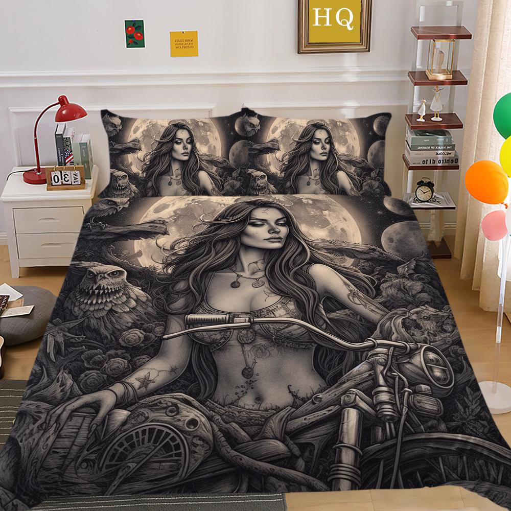 Beauty Skull Duvet Cover Twin Queen Size Bedding Set Cover Home Textiles Adults High Quality Bedding Cover Suit
