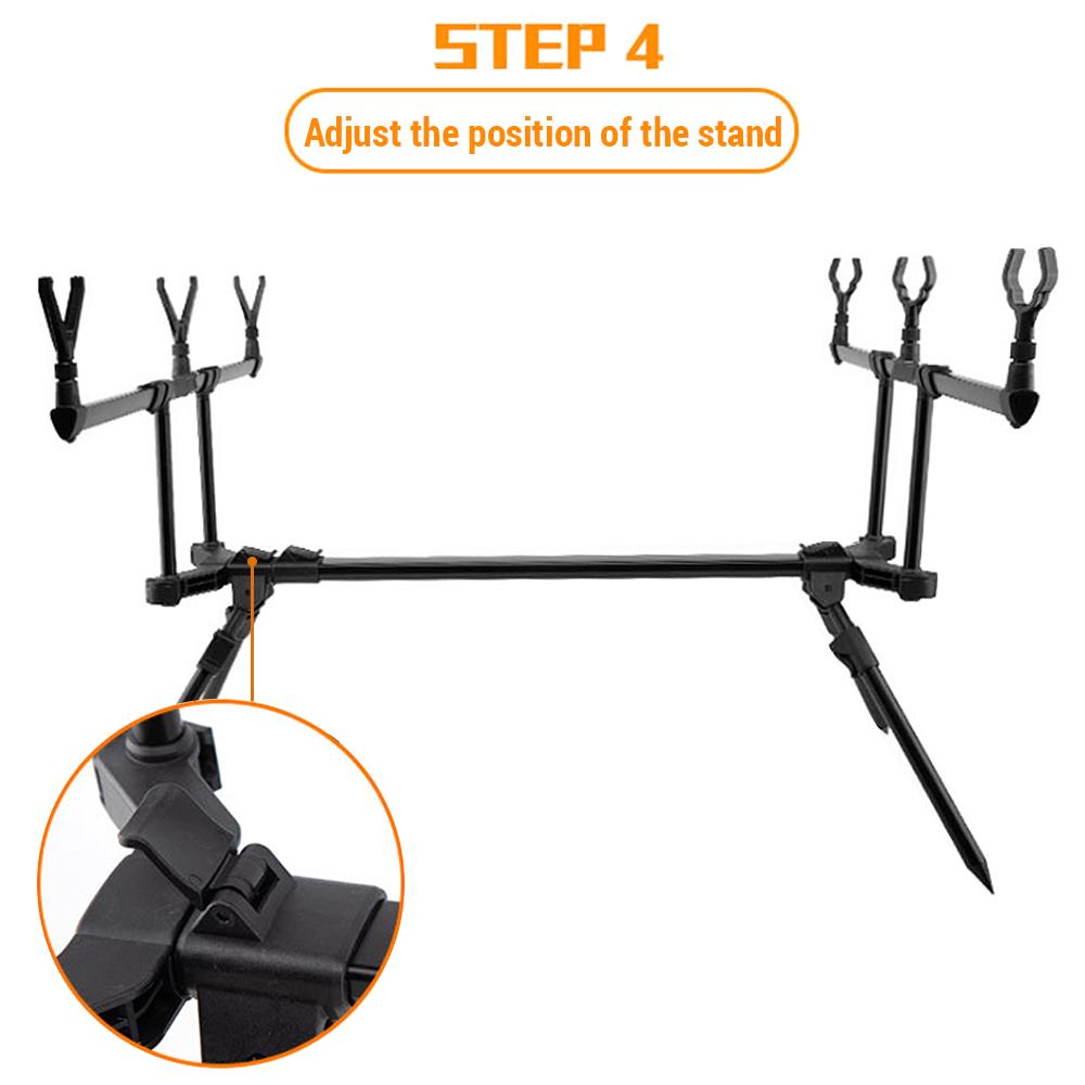 Adjustable Retractable Carp Fishing Rod Pod Stand Holder Fishing Pole Pod Stand