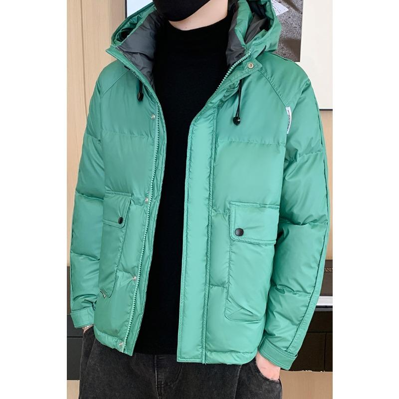 

Winter new public version two-open white duck down fashion hooded versatile men s cold-resistant warm down jacket 5XL зелений
