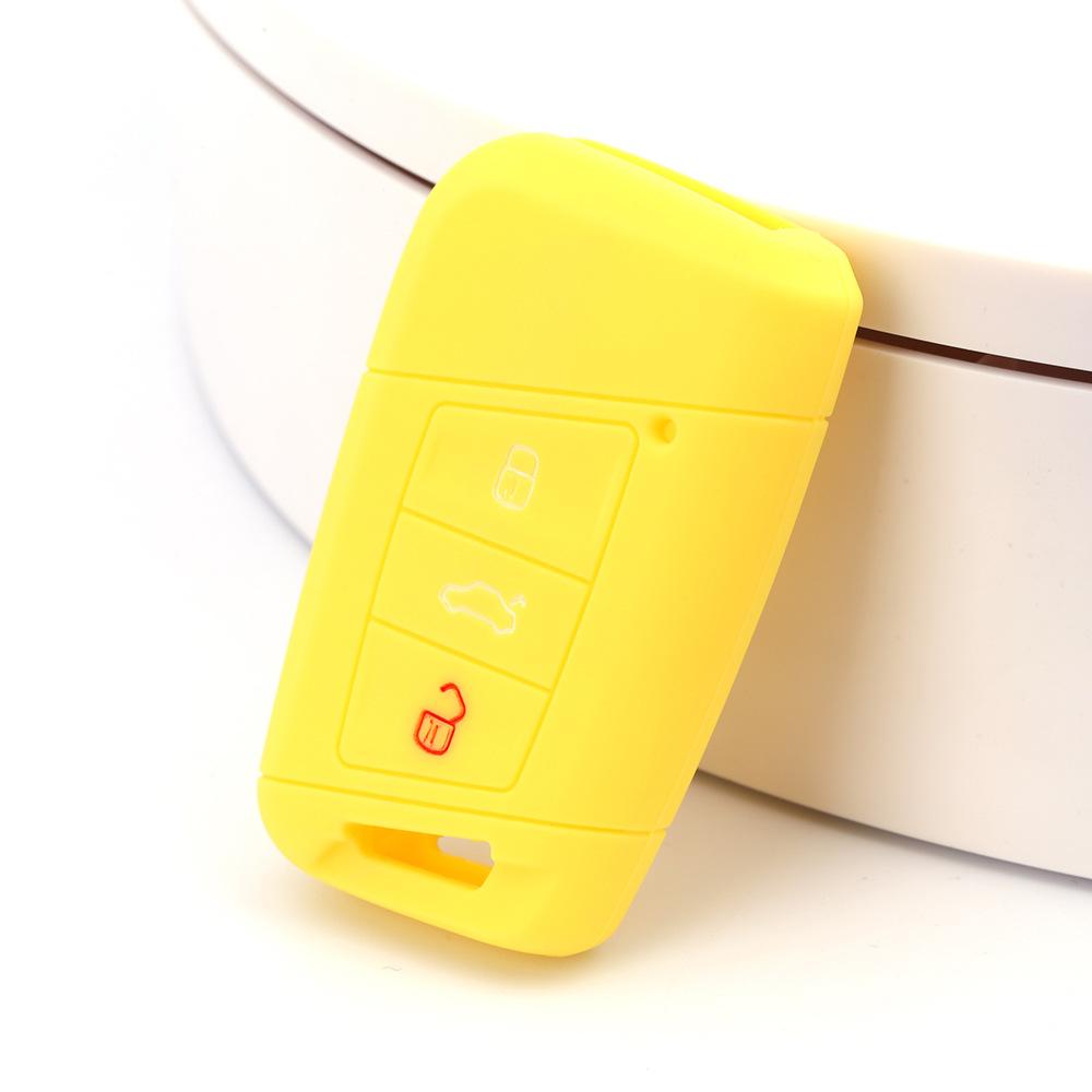 Suitable for Volkswagen CC Weilan 3-button Silicone Key Bag Magotan B8 Passat Arteon Key Cover Remote Control Cover