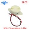 2 buc Buzzer SFM-27 Buzzer activ High-decibel 3-24V 12V 95DB Electronic Buzzer Beep Alarma intermitent, pentru Arduino