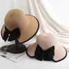 Straw Hat Women's New Bow Big Brim Sunshade Sunscreen Hat Summer Seaside Vacation Sun Hat