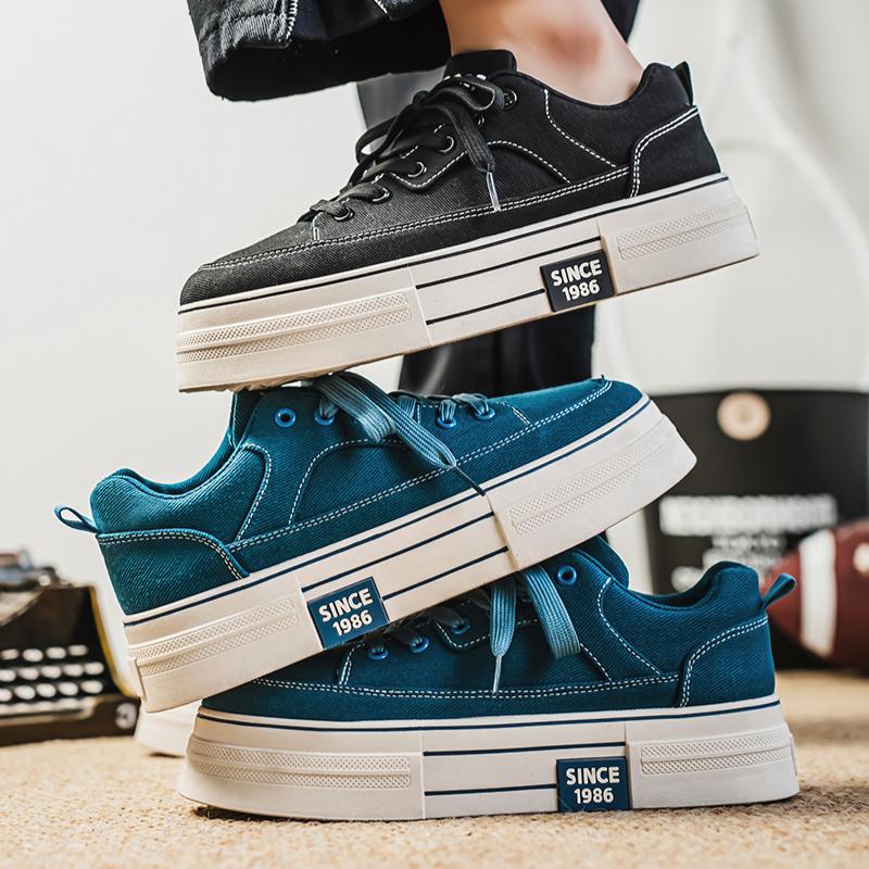 Men 's Casual Four Seasons Fashion Skateboarding Students Comfortable Sneakers Boys Trending Soft Sole Breathable Shoes