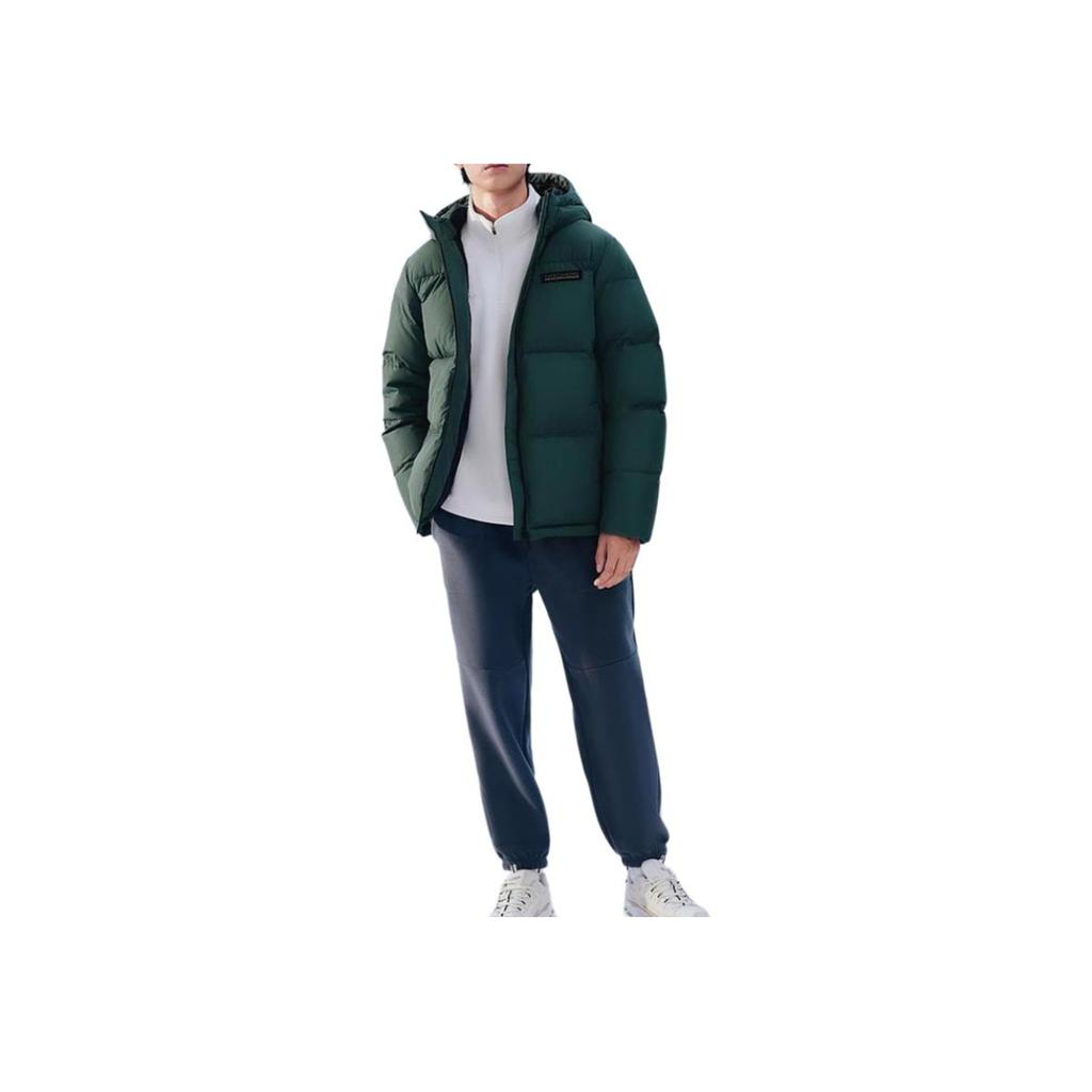 Skechers Warm Outdoor Waterproof Hooded Quilted Down Jacket Men Jackets Bush-Green P423M126-03RT