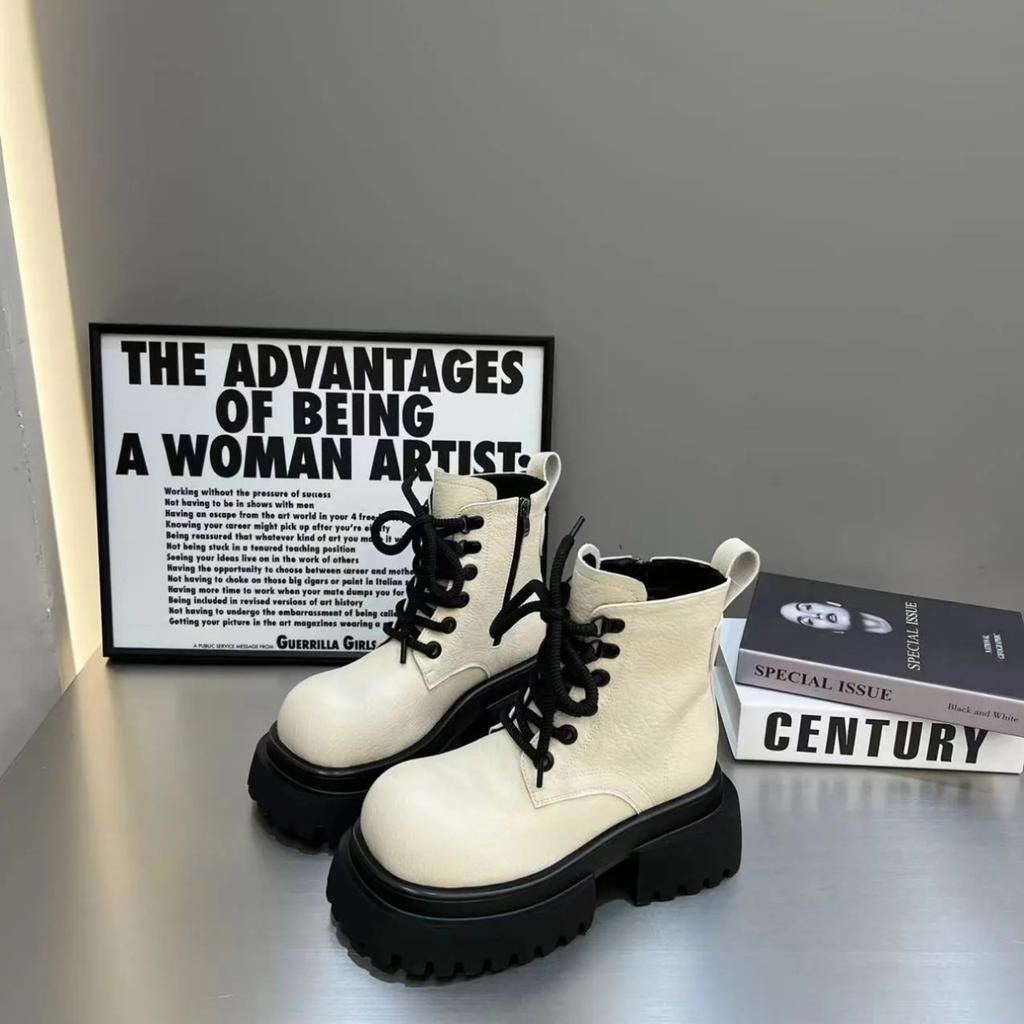 Martin Stiefel Herbst neu großer Kopf Werkzeugstiefel dicksohlige Muffin Lokomotiv Kurzstiefel